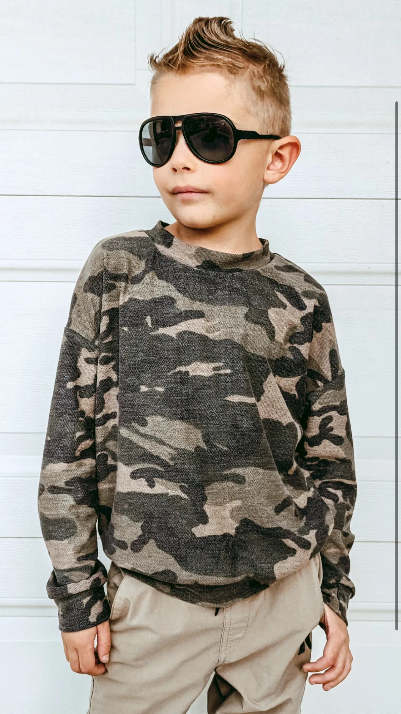 Boys Camouflage Sweatshirt