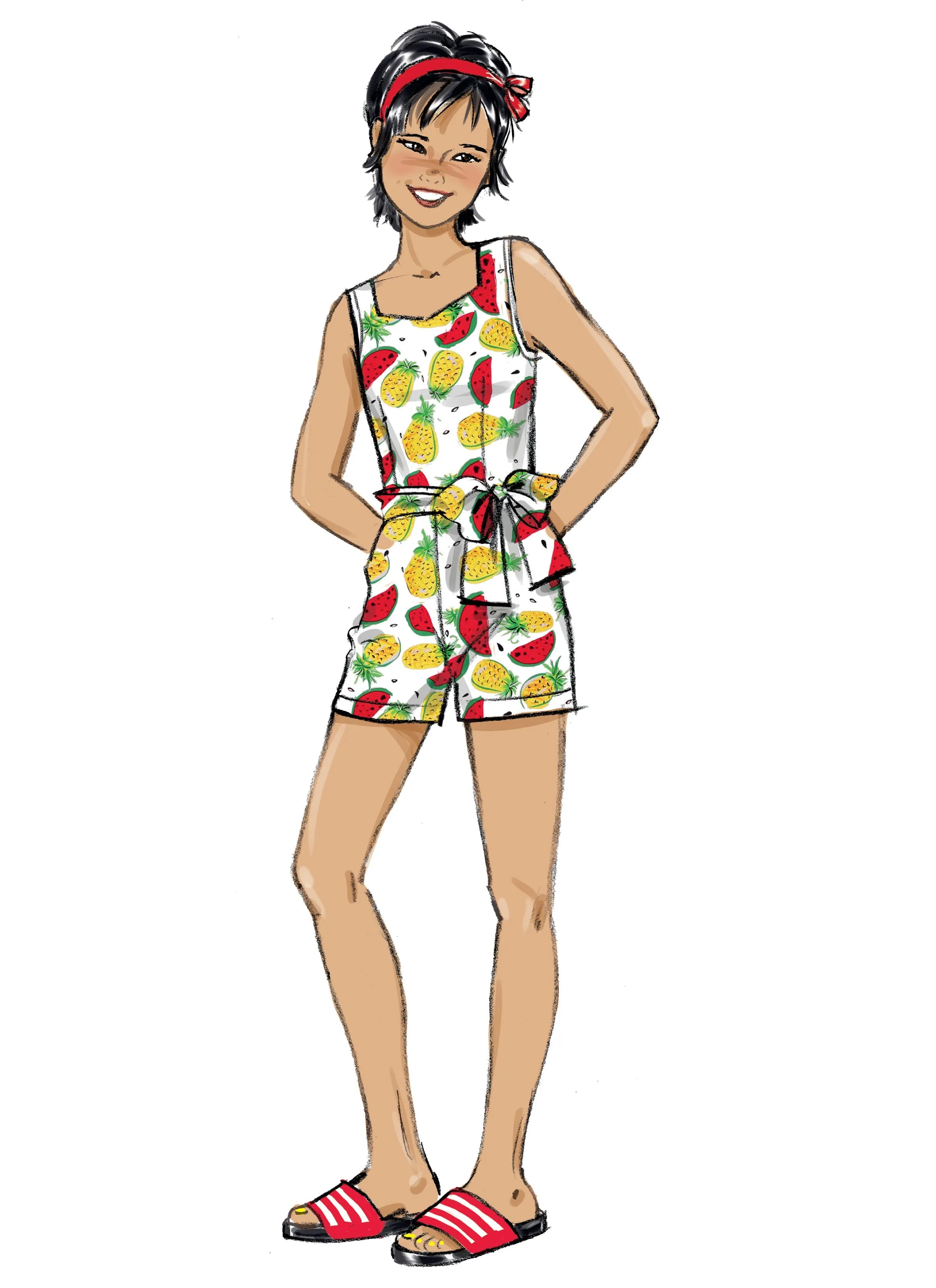 Butterick 6888 Girl's Jumpsuit and Romper sewing pattern