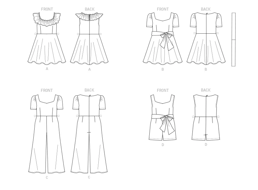Butterick 6888 Girl's Jumpsuit and Romper sewing pattern