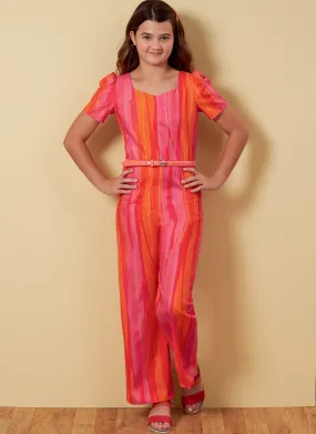 Butterick 6888 Girl's Jumpsuit and Romper sewing pattern