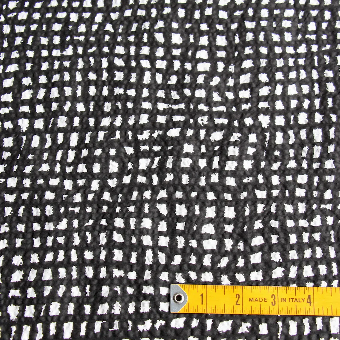 Caged Black Seersucker (PRE-ORDER)