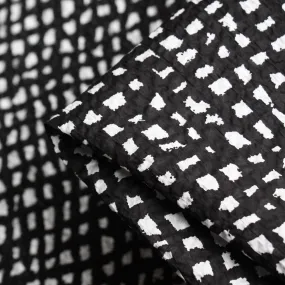 Caged Black Seersucker (PRE-ORDER)
