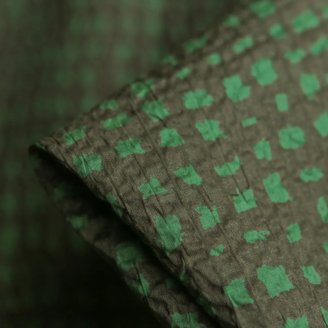 Caged Green Seersucker (PRE-ORDER)
