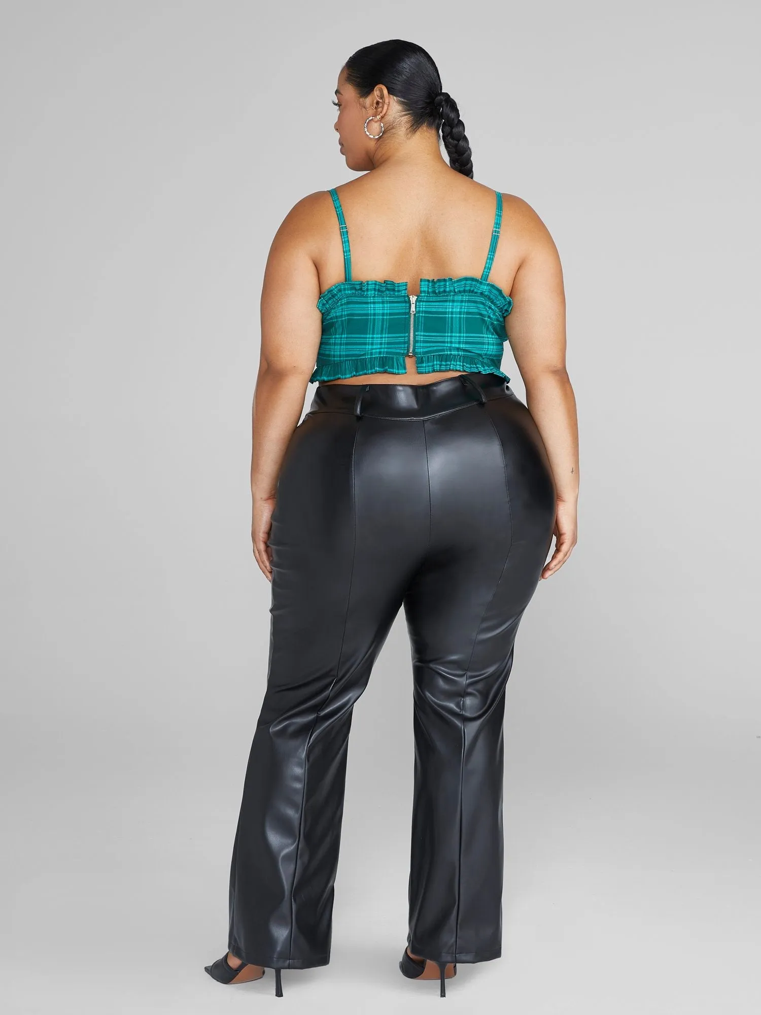 Fashion To Figure - Tiffani Plaid Cropped Tank Top