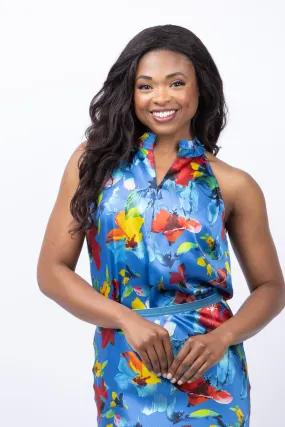 go> by go silk Go Scuba Printed Tank in WB BL Yonder SM