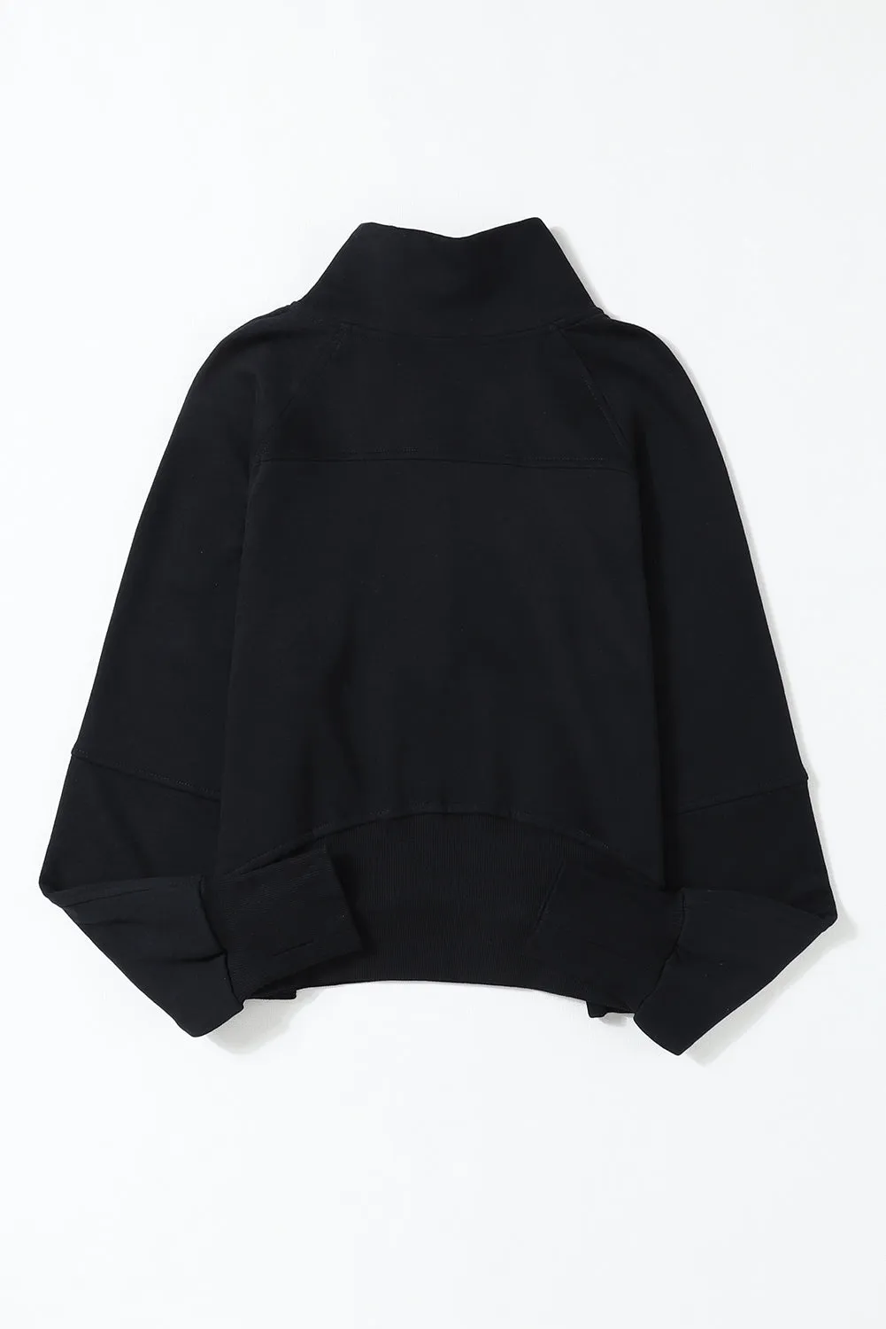 Half Zip Thumbhole Sleeve Sweatshirt - 8 Colors