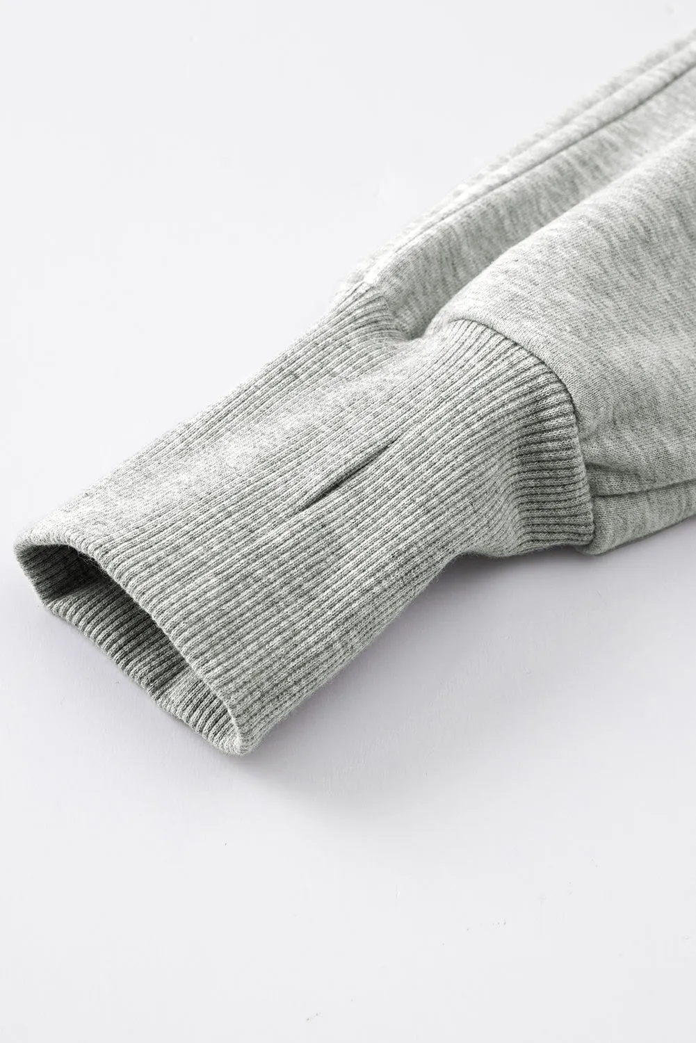 Half Zip Thumbhole Sleeve Sweatshirt - 8 Colors