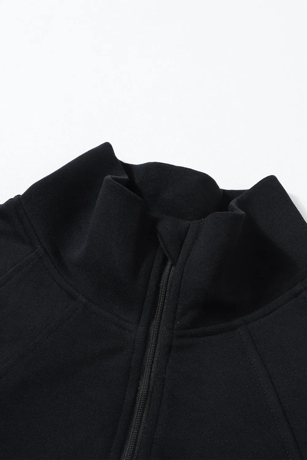 Half Zip Thumbhole Sleeve Sweatshirt - 8 Colors