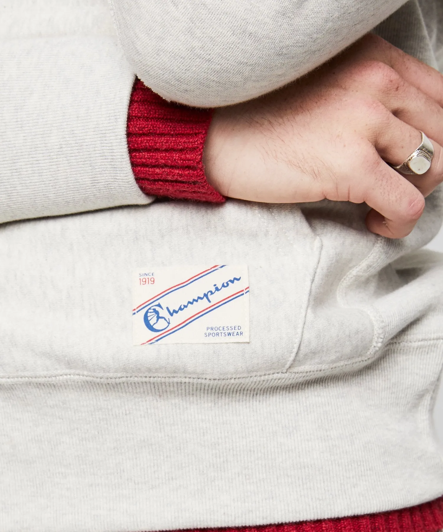 Heavyweight Quarter Zip Sweatshirt in Eggshell Mix