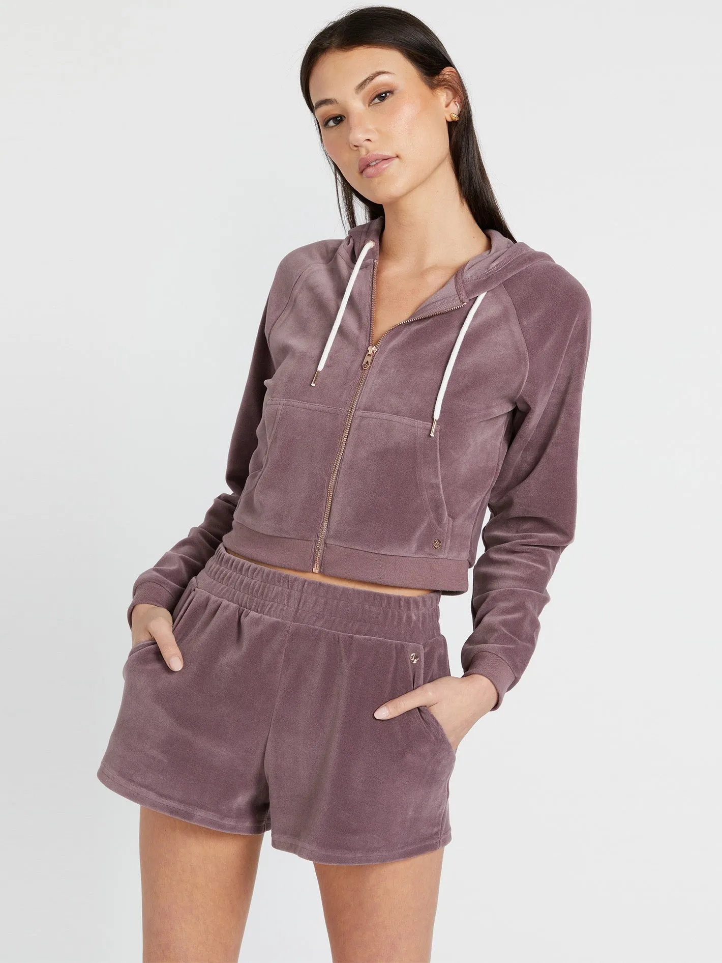 Lived in Lounge Velour Shorts - Acai