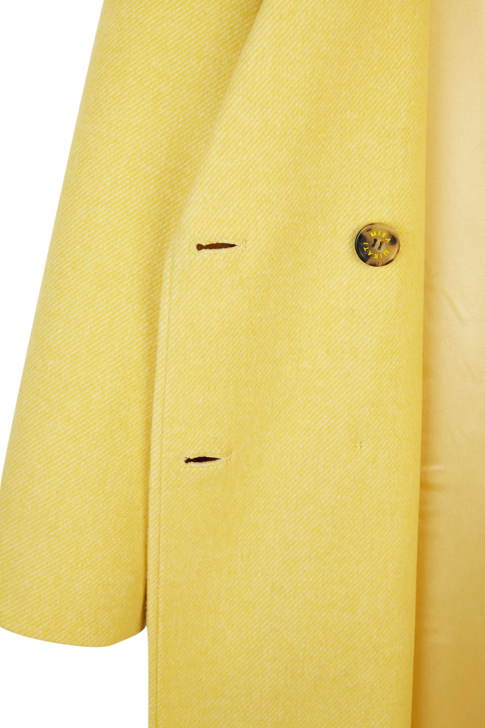 Pale Yellow Double Breasted Coat
