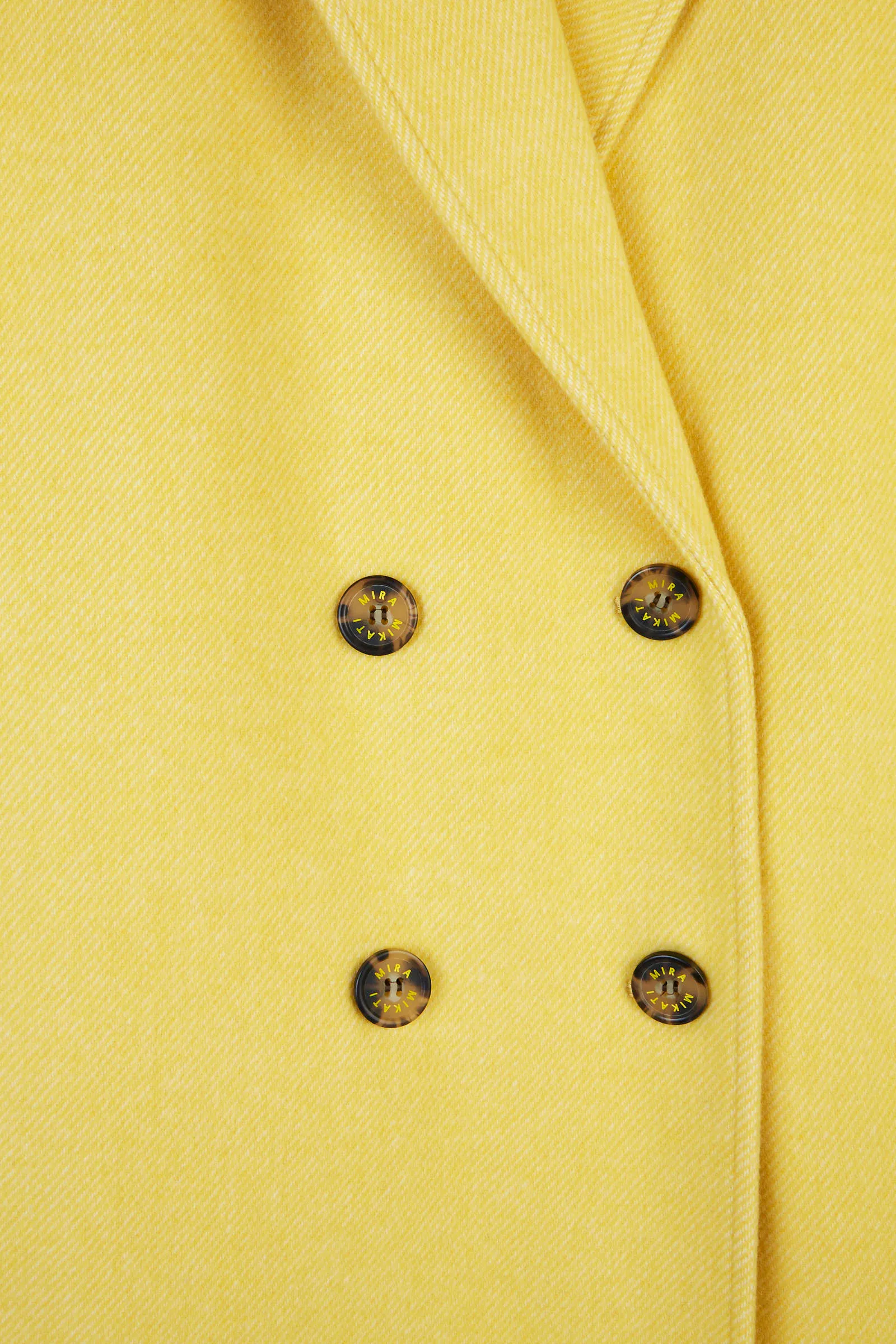 Pale Yellow Double Breasted Coat