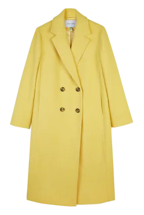 Pale Yellow Double Breasted Coat