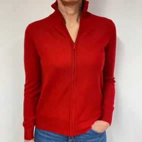 Post Box Red Cashmere Cardigan Medium