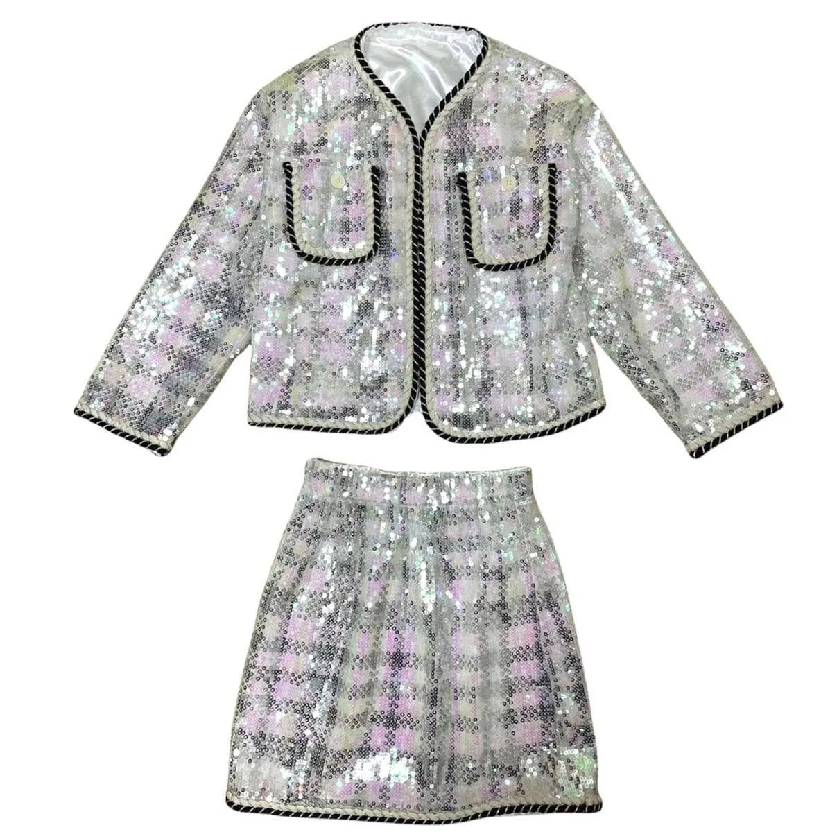 Shimmer Sequin Houndstooth Set